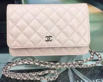 Chanel mini Flap Bag Pink Cannage Pattern A8373 Silver