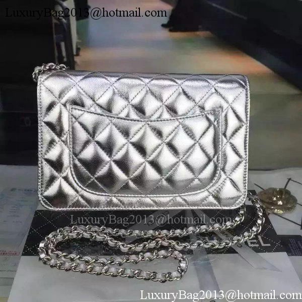 Chanel mini Flap Bag Silver Cannage Pattern A8373 Silver