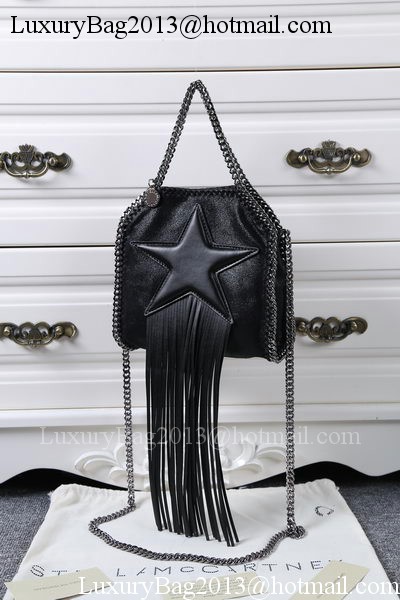 Stella McCartney Falabella Fringed Star Mini Tote Bag SM8855 Black