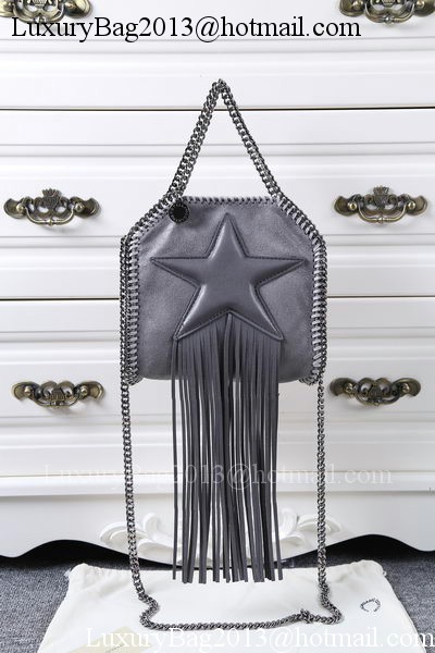 Stella McCartney Falabella Fringed Star Mini Tote Bag SM8855 Dark Grey