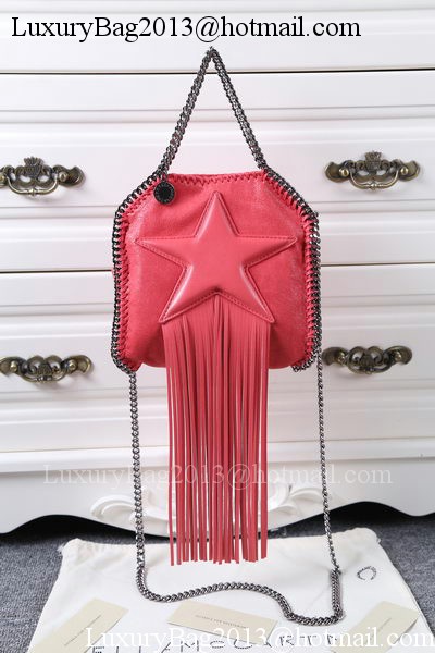 Stella McCartney Falabella Fringed Star Mini Tote Bag SM8855 Light Red