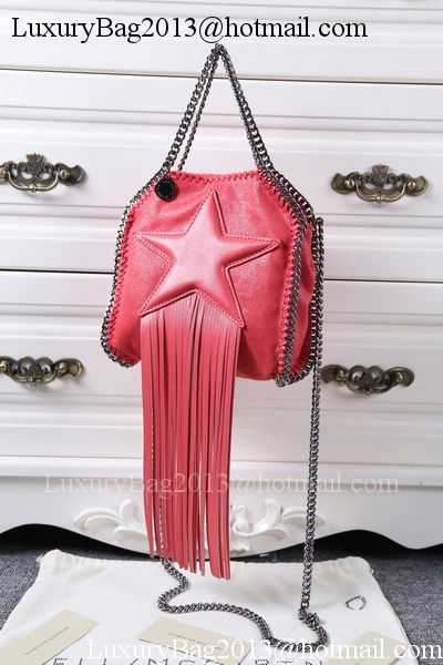 Stella McCartney Falabella Fringed Star Mini Tote Bag SM8855 Light Red