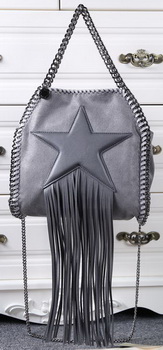 Stella McCartney Falabella Fringed Star Mini Tote Bag SM8865 Dark Grey