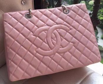 Chanel Shopper Bag Original Calfskin Leather A95021 Pink