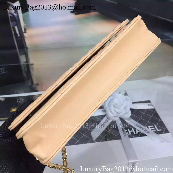 Chanel mini Flap Bag Chevron Leather A33814 Apricot