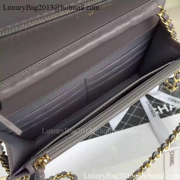 Chanel mini Flap Bag Chevron Leather A33814 Grey