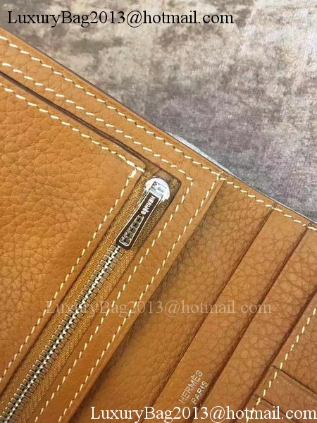 Hermes Bi-Fold Wallet Togo Leather H512 Brown