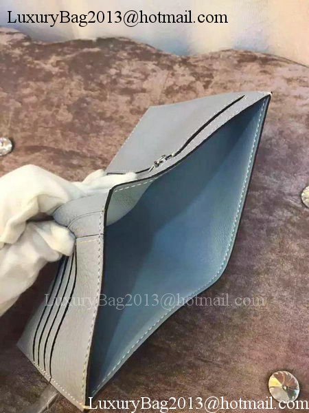Hermes Bi-Fold Wallet Togo Leather H512 Light Blue
