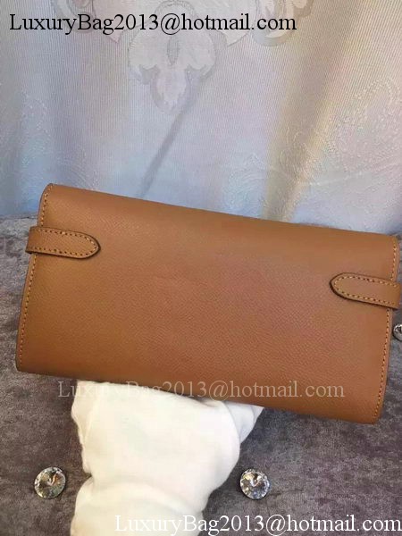 Hermes Kelly Wallet Epsom Leather H009 Brown