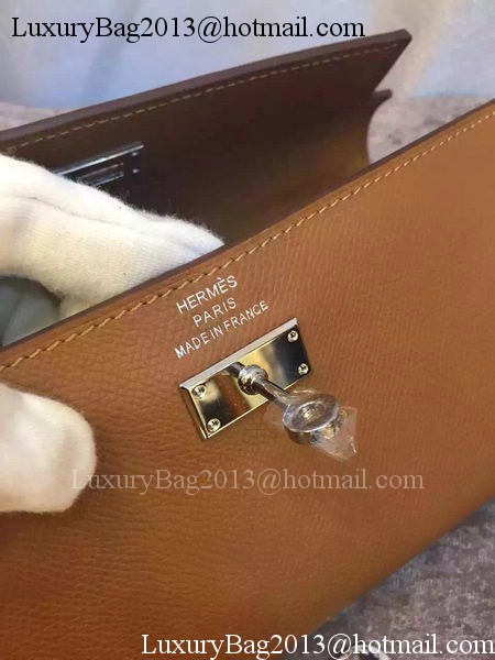 Hermes Kelly Wallet Epsom Leather H009 Brown