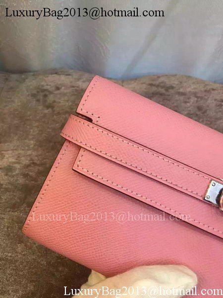 Hermes Kelly Wallet Epsom Leather H009 Pink