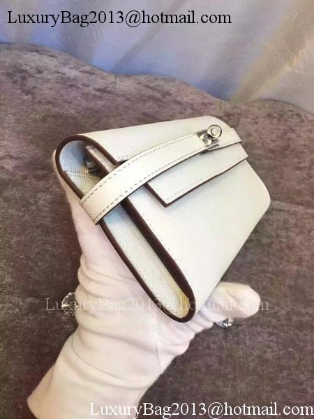 Hermes Kelly Wallet Epsom Leather H009 White