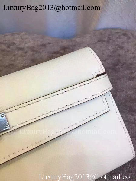 Hermes Kelly Wallet Epsom Leather H009 White