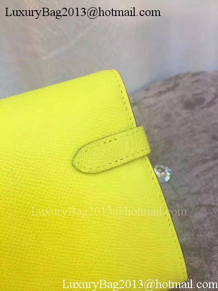 Hermes Kelly Wallet Epsom Leather H009 Yellow