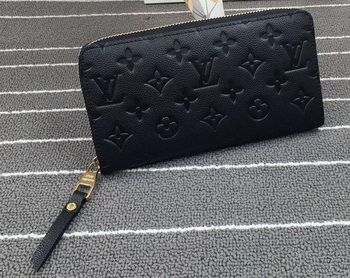 Louis Vuitton Monogram Empreinte Zippy Wallet X60017 Black