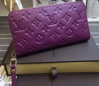 Louis Vuitton Monogram Empreinte Zippy Wallet X60017 Purple
