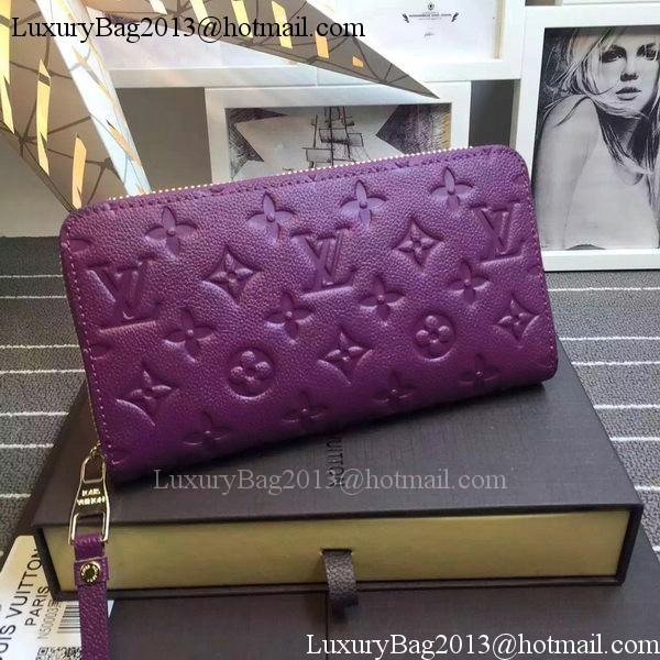 Louis Vuitton Monogram Empreinte Zippy Wallet X60017 Purple