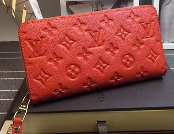 Louis Vuitton Monogram Empreinte Zippy Wallet X60017 Red