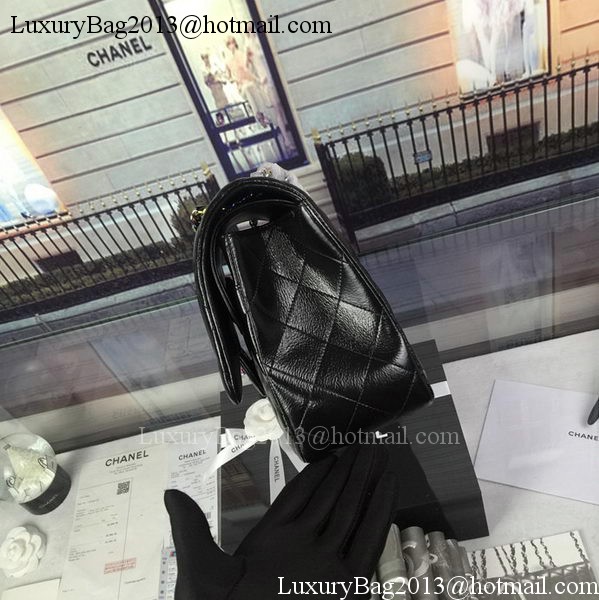 Chanel Classic Flap Bag Original Deerskin Leather A1113 Black