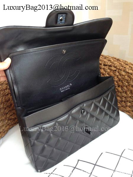 Chanel Classic Flap Bag Original Lambskin Leather A1113 Black