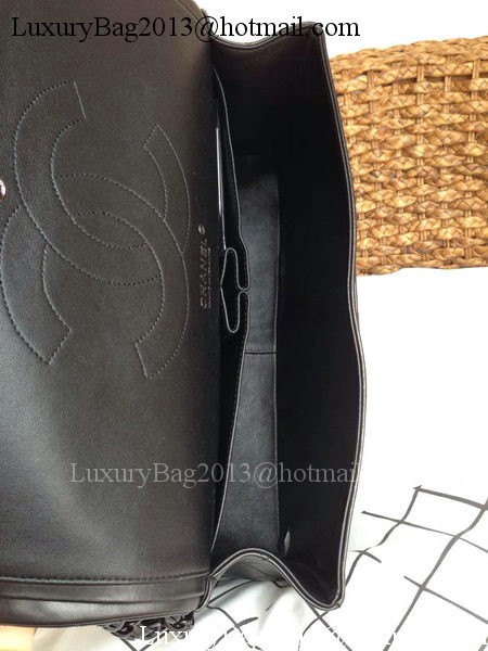 Chanel Classic Flap Bag Original Lambskin Leather A1113 Black