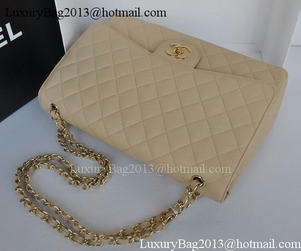 Chanel Jumbo Double Flaps Bag Apricot Cannage Pattern A36097 Gold