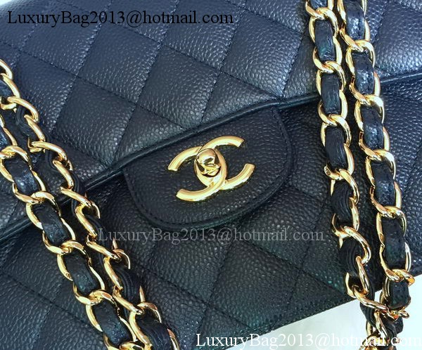 Chanel Jumbo Double Flaps Bag Blue Cannage Pattern A36097 Gold