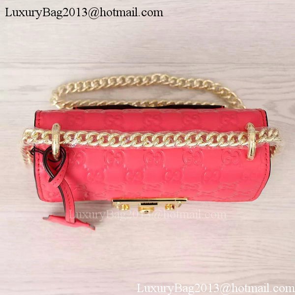 Gucci Padlock Gucci Signature Shoulder Bag 409487 Pink