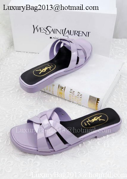 Yves Saint Laurent Patent Leather Slipper YSL287 Lavender
