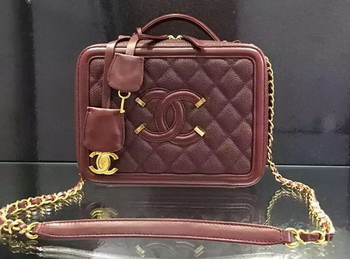 Chanel Shoulder Bag Original Calfskin Leather CHA6678 Burgundy