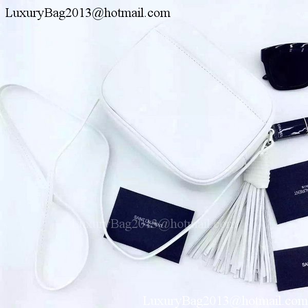 Yves Saint Laurent Monogram Blogger Bag Y16SS White