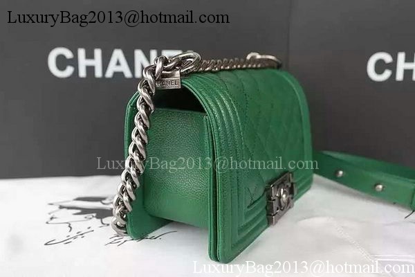 Boy Chanel Flap Shoulder Bag Caviar Leather A67085 Green