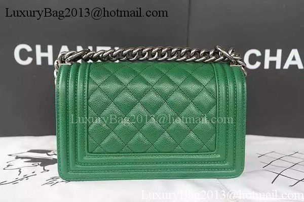 Boy Chanel Flap Shoulder Bag Caviar Leather A67085 Green