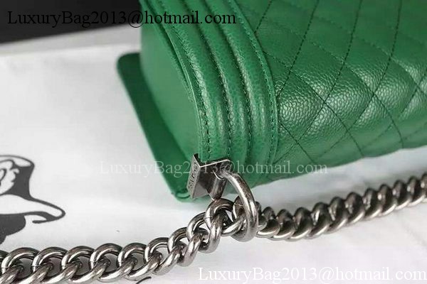 Boy Chanel Flap Shoulder Bag Caviar Leather A67086 Green