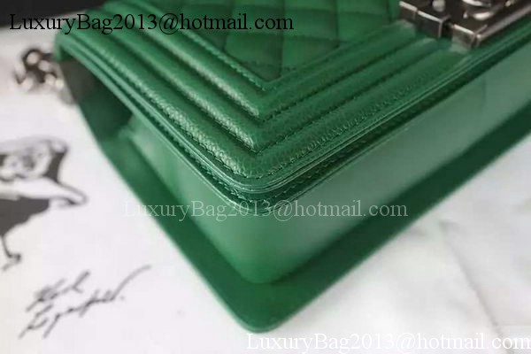 Boy Chanel Flap Shoulder Bag Caviar Leather A67086 Green