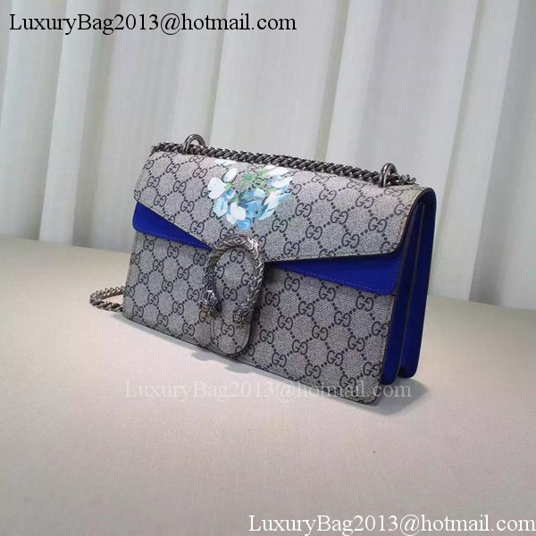 Gucci 400249 Blue Dionysus GG Supreme Canvas Shoulder Bag