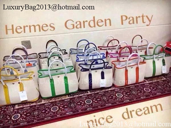 Hermes Garden Party 36cm Tote Bags Canvas HGP1927 Orange