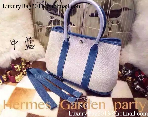 Hermes Garden Party 36cm Tote Bags Canvas HGP1927 SkyBlue