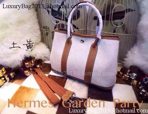 Hermes Garden Party 36cm Tote Bags Canvas HGP1927 Wheat