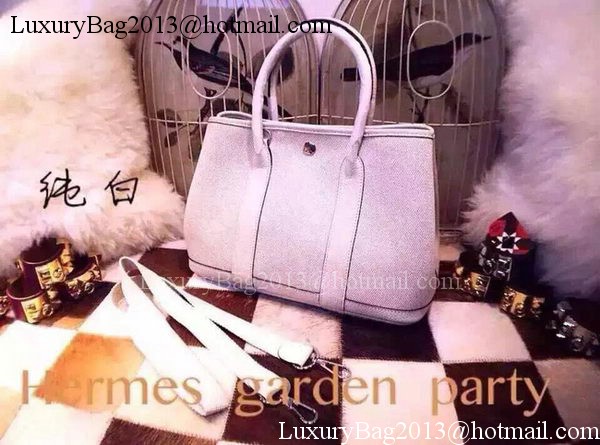 Hermes Garden Party 36cm Tote Bags Canvas HGP1927 White