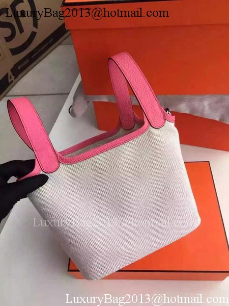 Hermes Picotin Lock 18cm Bag Canvas HPL8618T Pink