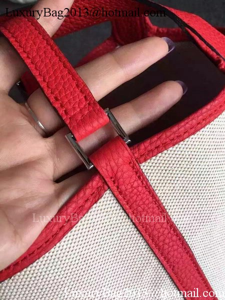 Hermes Picotin Lock 18cm Bag Canvas HPL8618T Red