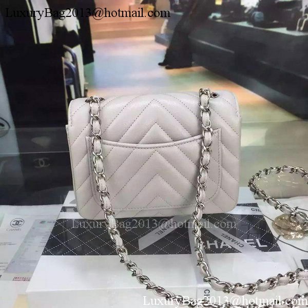 Chanel Classic MINI Flap Bag Cannage Pattern Leather A8171 Grey