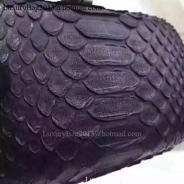 Bottega Veneta Snake Leather Knot Clutch BV8653 Black