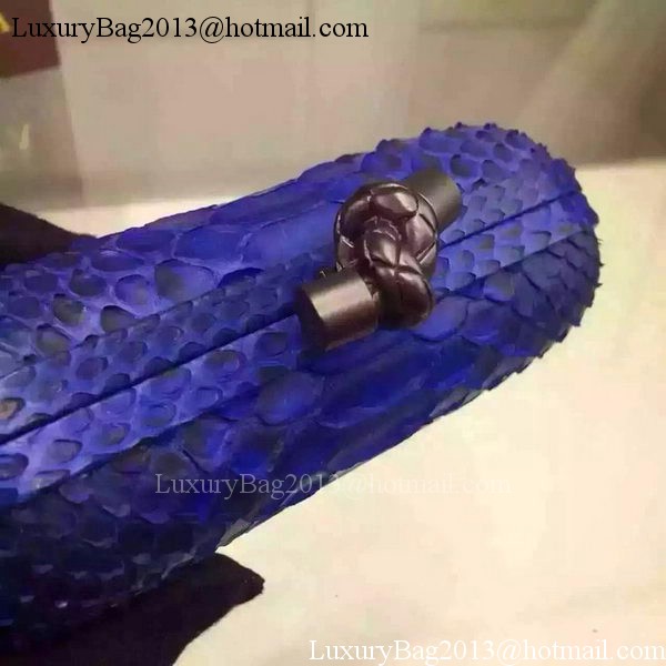 Bottega Veneta Snake Leather Knot Clutch BV8653 Blue