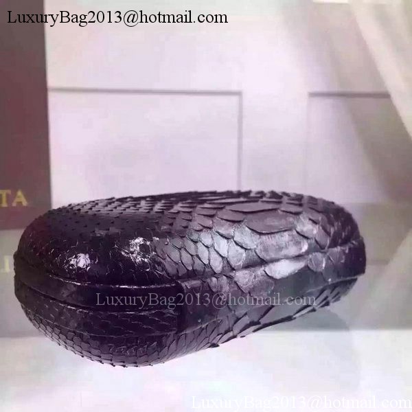Bottega Veneta Snake Leather Knot Clutch BV8653 Silver