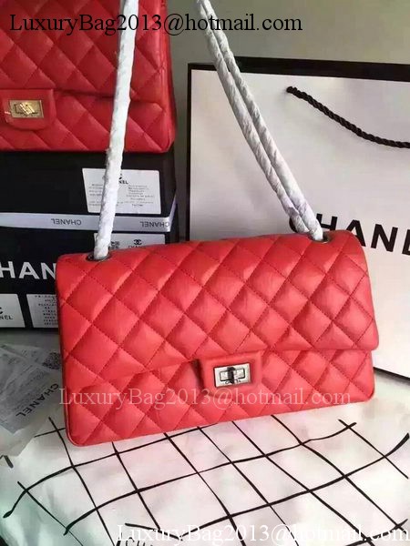 Chanel Classic Flap Bag Red Original Leather CHA8575 Silver