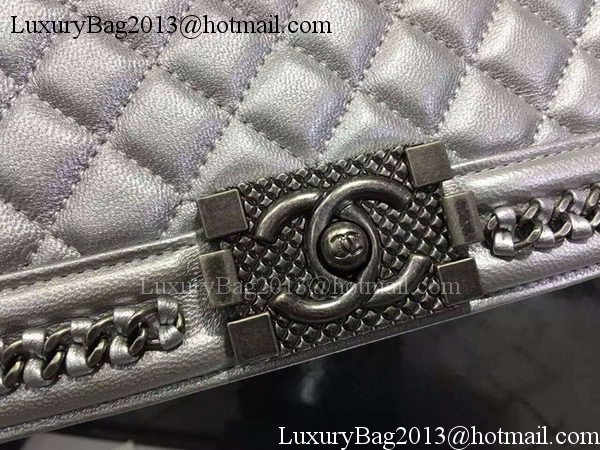 Chanel Classic Top Flap Bag Original Leather A90095 Silver