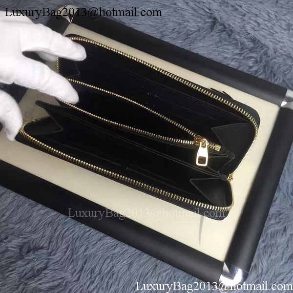 Louis Vuitton Monogram Empreinte ZIPPY WALLET M60571 Black