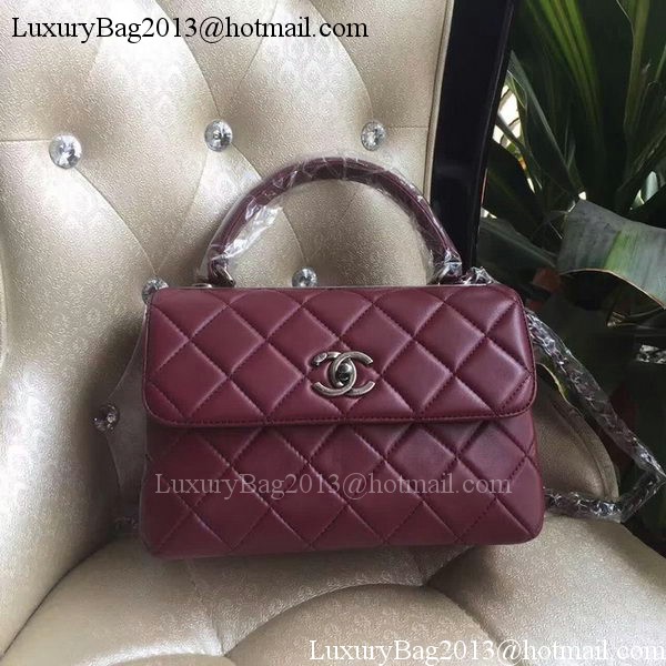 Chanel Classic Top Flap Bag Original Sheepskin Leather A92236 Burgundy